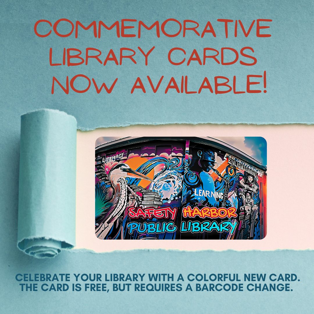 Coming Soon! Commemorative Library Cards. Available April 7.