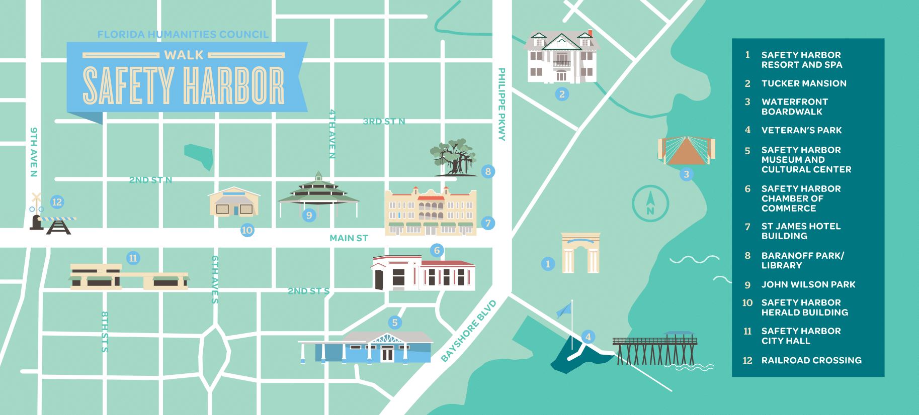 Safety Harbor Walking Tour Map